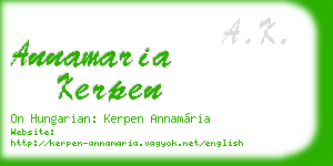 annamaria kerpen business card